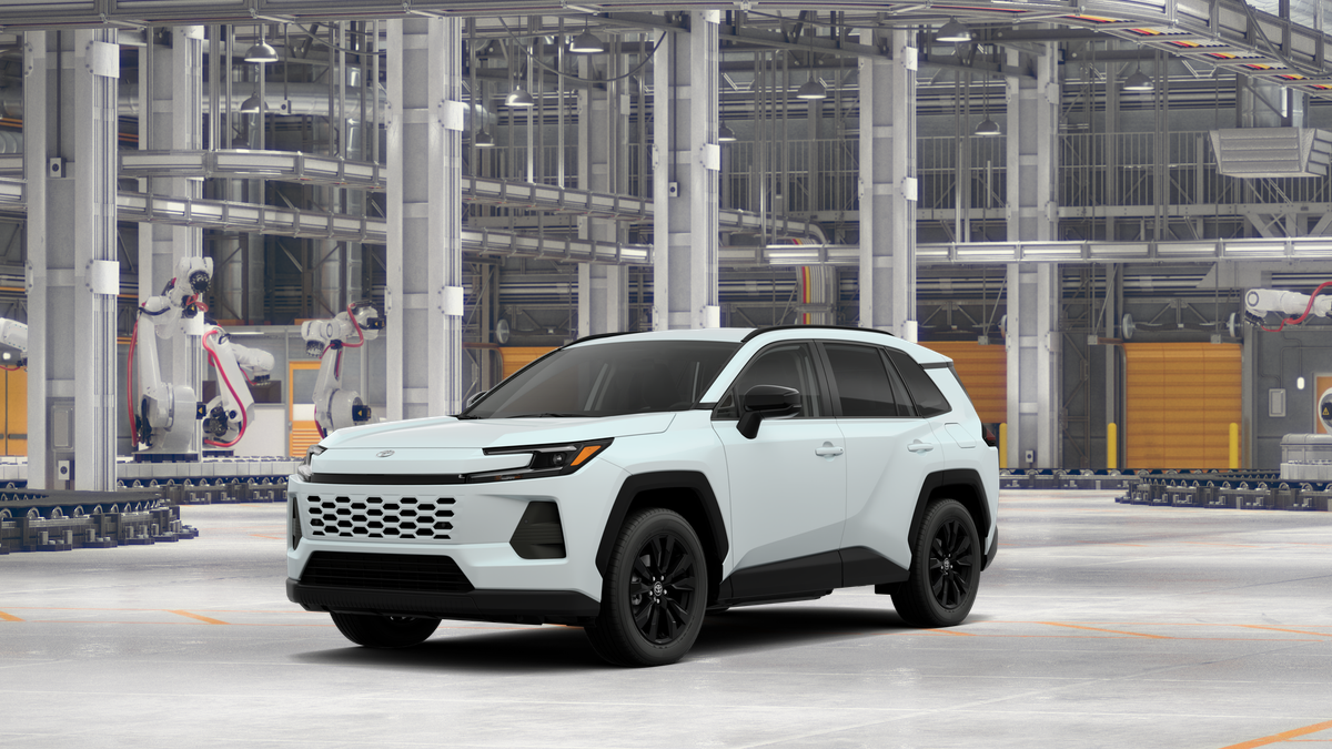 2026 Toyota RAV4 XLE Premium in Wind Chill Pearl — front three-quarter view