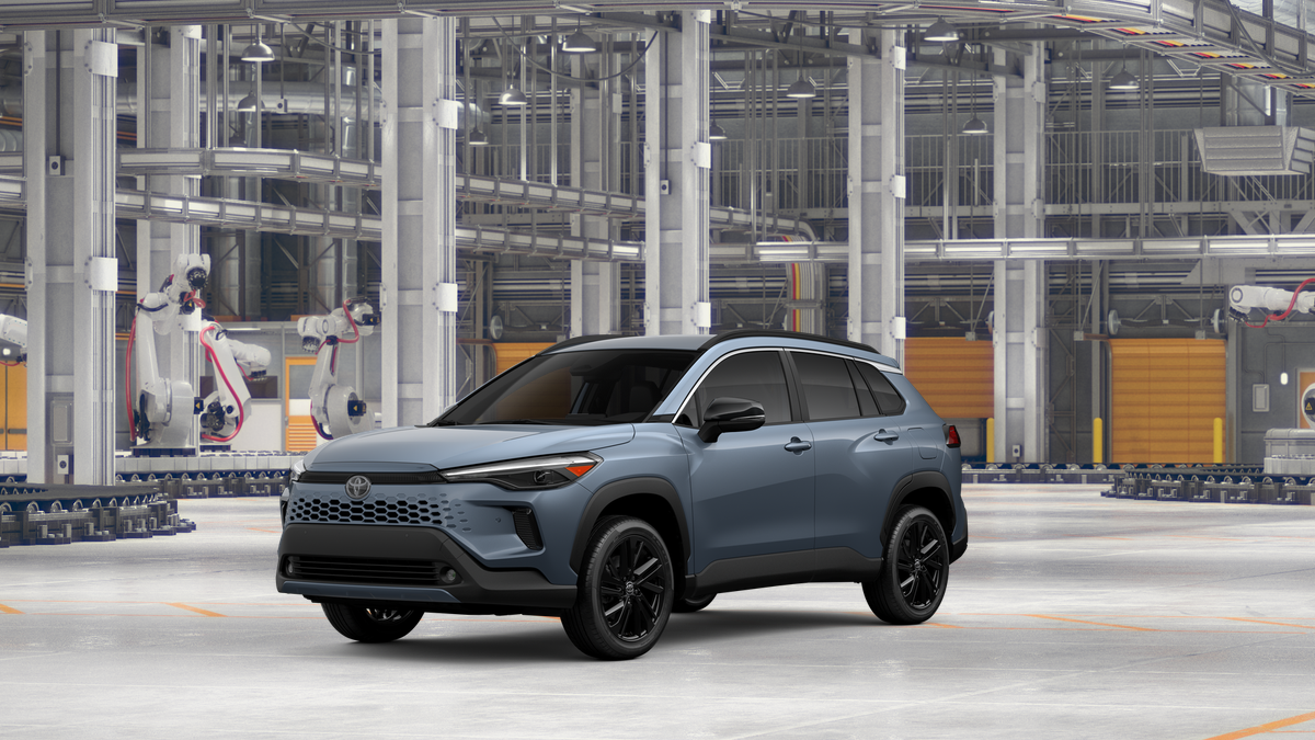 2026 Toyota Corolla Cross Hybrid Hybrid XSE in Celestite — front three-quarter view