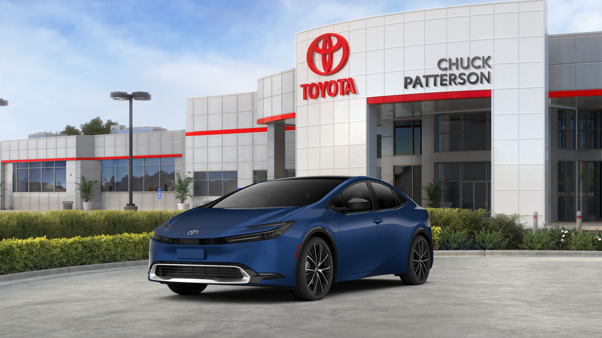 2027 Toyota Prius Limited in Reservoir Blue — front three-quarter view