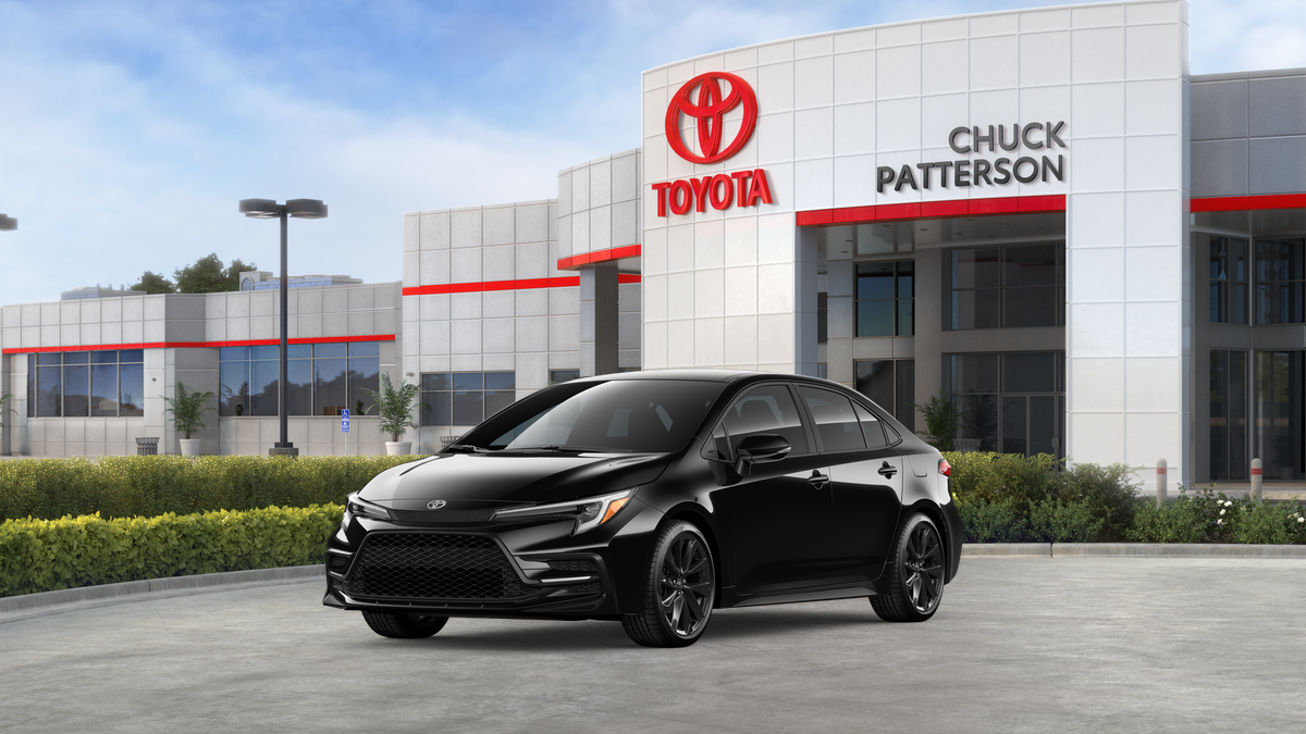 2026 Toyota Corolla Hybrid Hybrid SE in Midnight Black Metallic — front three-quarter view