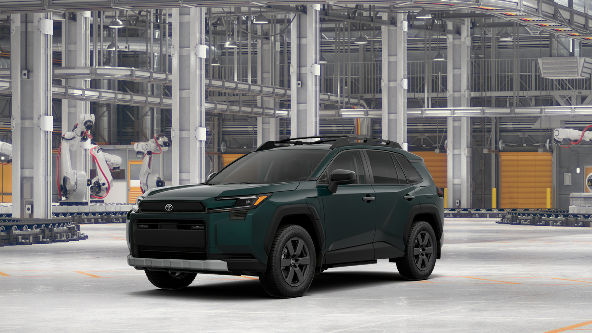 2026 Toyota RAV4 Plug-in Hybrid Woodland in Everest — front three-quarter view