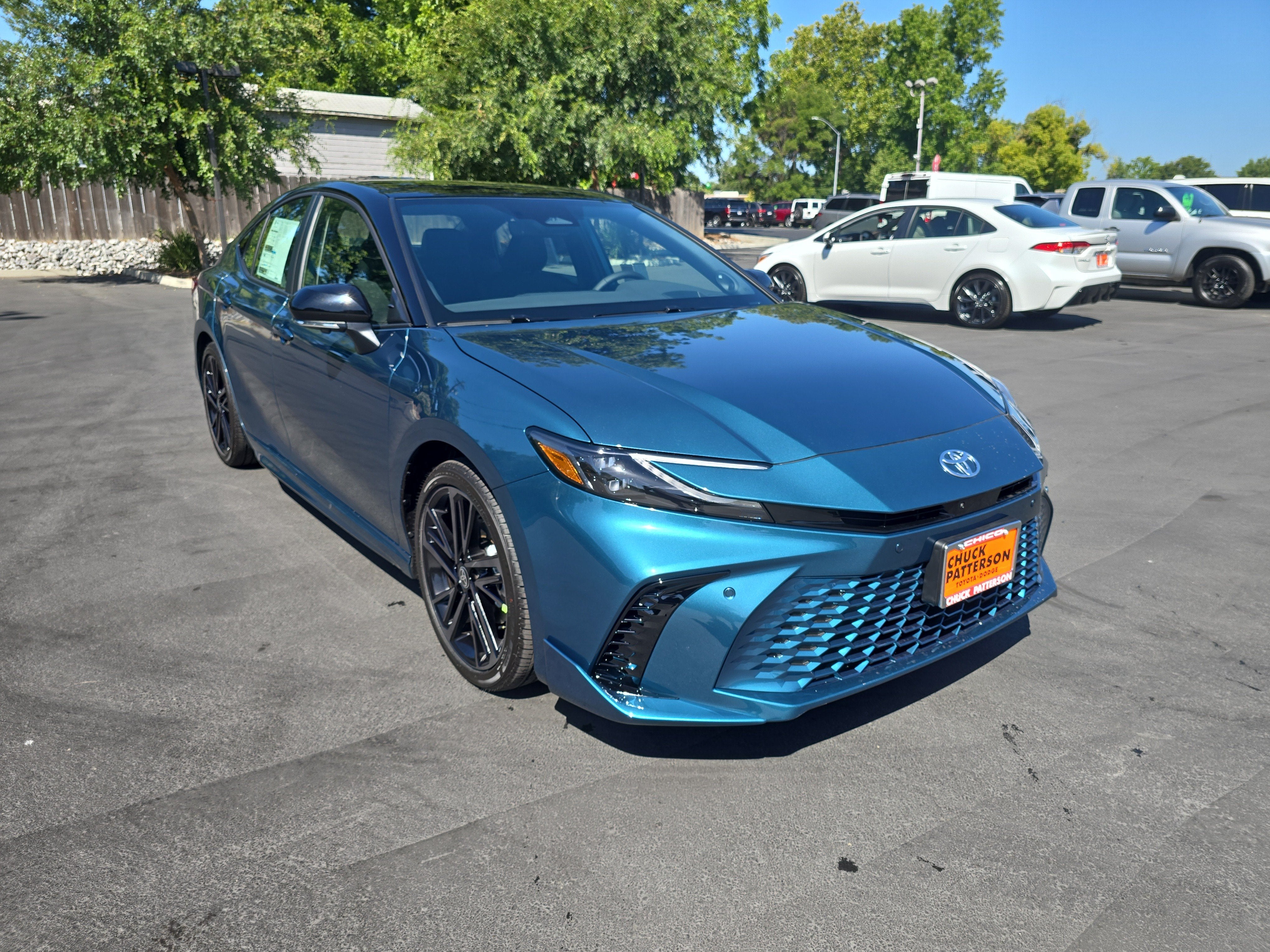 2026 Toyota Camry XSE in Ocean Gem With Midnight B — front three-quarter view