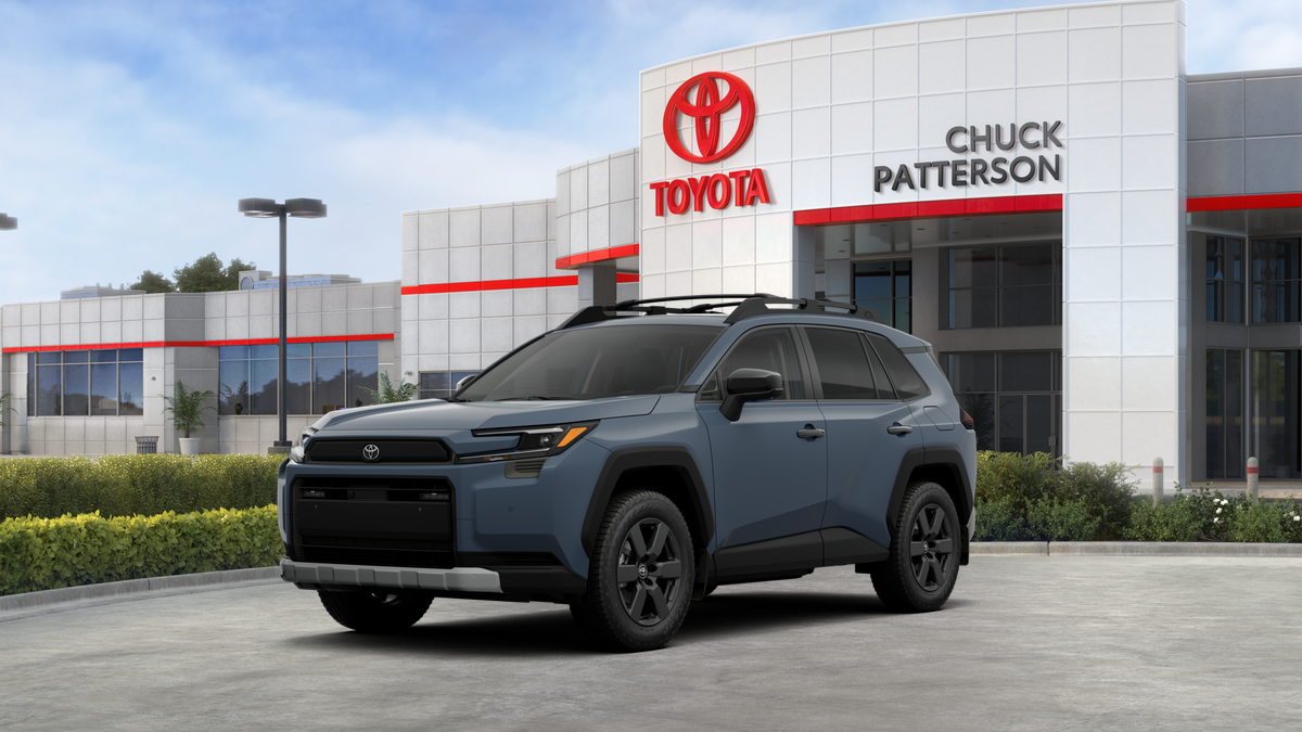 2026 Toyota RAV4 Woodland in Storm Cloud — front three-quarter view